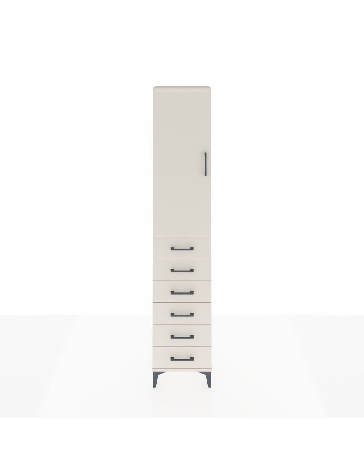 Arges Dolap 3 Raflı 6 Çekmeceli Tek Kapaklı 44x30x221 Aytaşı-Aytaşı