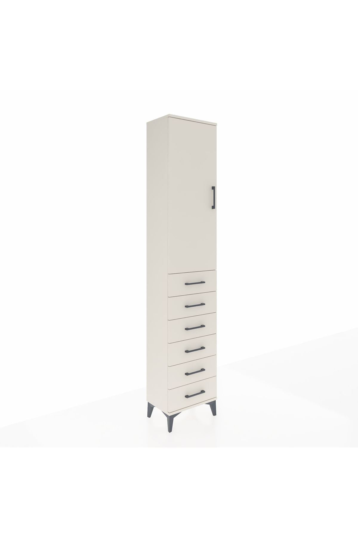 Arges Dolap 3 Raflı 6 Çekmeceli Tek Kapaklı 44x30x221 Aytaşı-Aytaşı