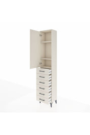 Arges Dolap 3 Raflı 6 Çekmeceli Tek Kapaklı 44x30x221 Aytaşı-Aytaşı