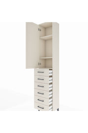 Arges Dolap 3 Raflı 6 Çekmeceli Tek Kapaklı 44x30x221 Aytaşı-Aytaşı