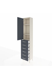 Arges Dolap 3 Raflı 6 Çekmeceli Tek Kapaklı 44x30x221 - S28M104V2A
