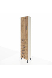 Arges Dolap 3 Raflı 6 Çekmeceli Tek Kapaklı 44x30x221 - S28M104V3A