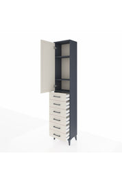 Arges Dolap 3 Raflı 6 Çekmeceli Tek Kapaklı 44x30x221 - S28M104V4A