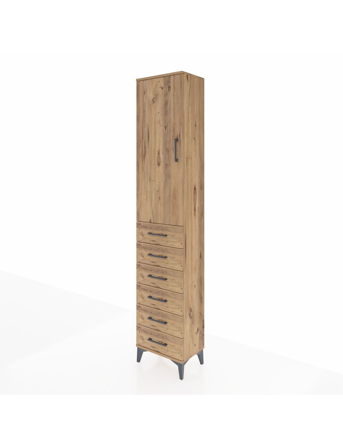 Arges Dolap 3 Raflı 6 Çekmeceli Tek Kapaklı 44x30x221 - S28M104V9A