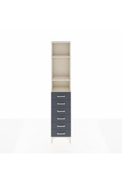 Arges Dolap 3 Raflı 6 Çekmeceli 44x30x221 Aytaşı-Antrasit