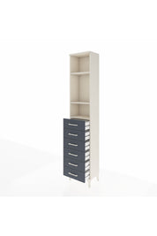 Arges Dolap 3 Raflı 6 Çekmeceli 44x30x221 Aytaşı-Antrasit