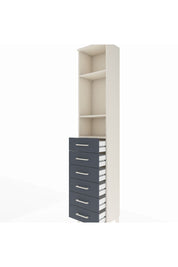 Arges Dolap 3 Raflı 6 Çekmeceli 44x30x221 Aytaşı-Antrasit