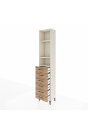 Arges Dolap 3 Raflı 6 Çekmeceli 44x30x221 Aytaşı-Çam