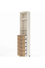 Arges Dolap 3 Raflı 6 Çekmeceli 44x30x221 Aytaşı-Çam