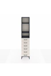 Arges Dolap 3 Raflı 6 Çekmeceli 44x30x221 Antrasit-Aytaşı