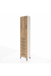 Arges Dolap 2 Raflı 5 Çekmeceli Tek Askılı 44x30x221 Aytaşı-Çam
