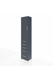 Arges Dolap 2 Raflı 5 Çekmeceli Tek Askılı 44x30x221 Antrasit-Antrasit