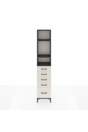 Arges Dolap 3 Raflı 5 Çekmeceli 44x30x221 Antrasit-Aytaşı