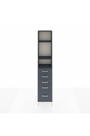 Arges Dolap 3 Raflı 5 Çekmeceli 44x30x221 Antrasit-Antrasit