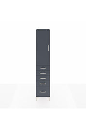 Arges Dolap 2 Raflı 5 Çekmeceli Tek Askılı 44x30x221 Antrasit-Antrasit