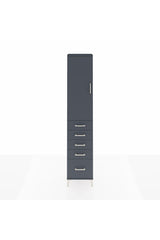 Arges Dolap 2 Raflı 5 Çekmeceli Tek Askılı 44x30x221