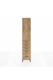 Arges Dolap 2 Raflı 5 Çekmeceli Tek Askılı 44x30x221 Çam-Çam