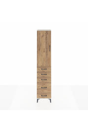 Arges Dolap 2 Raflı 5 Çekmeceli Tek Askılı 44x30x221 Aytaşı-Çam