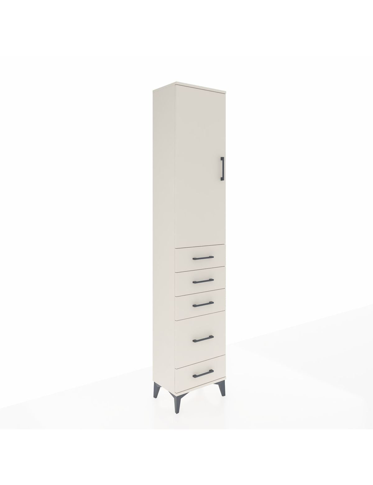 Arges Dolap 3 Raflı 5 Çekmeceli Tek Kapaklı 44x30x221 Aytaşı-Aytaşı