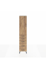 Arges Dolap 3 Raflı 5 Çekmeceli Tek Kapaklı 44x30x221 Aytaşı-Çam