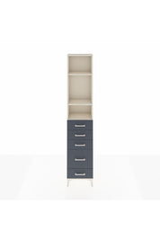 Arges Dolap 3 Raflı 5 Çekmeceli 44x30x221 Aytaşı-Antrasit