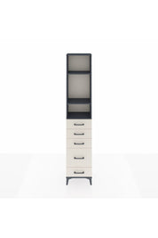 Arges Dolap 3 Raflı 5 Çekmeceli 44x30x221 Antrasit-Aytaşı