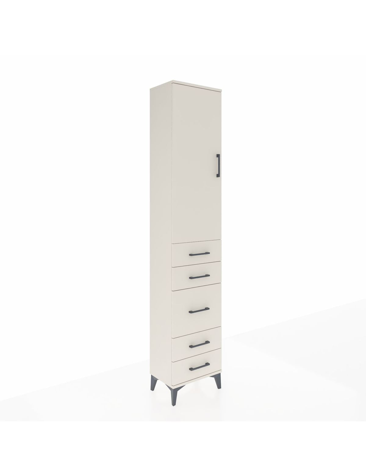 Arges Dolap 2 Raflı 5 Çekmeceli Tek Askılı 44x30x221 Aytaşı-Aytaşı