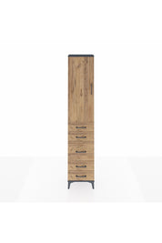 Arges Dolap 2 Raflı 5 Çekmeceli Tek Askılı 44x30x221 Antrasit-Çam