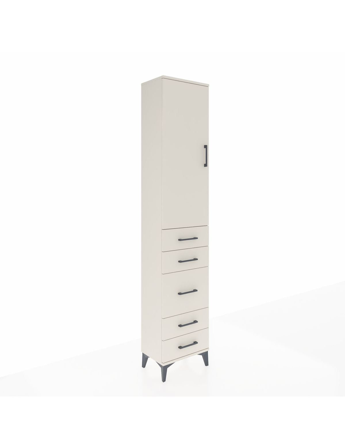 Arges Dolap 3 Raflı 5 Çekmeceli Tek Kapaklı 44x30x221 Aytaşı-Aytaşı