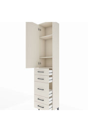 Arges Dolap 3 Raflı 5 Çekmeceli Tek Kapaklı 44x30x221 Aytaşı-Aytaşı