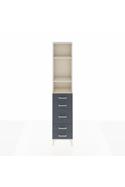 Arges Dolap 3 Raflı 5 Çekmeceli 44x30x221 Aytaşı-Antrasit