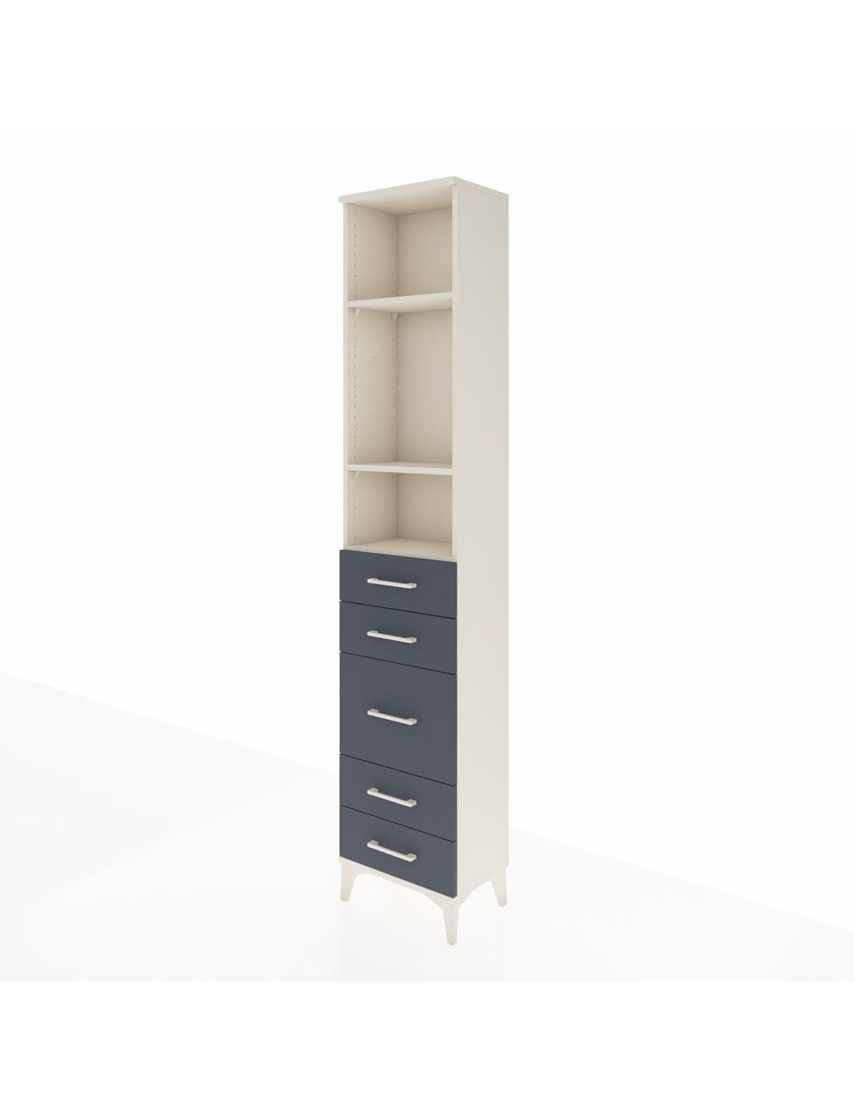 Arges Dolap 3 Raflı 5 Çekmeceli 44x30x221 - S28M114V2A