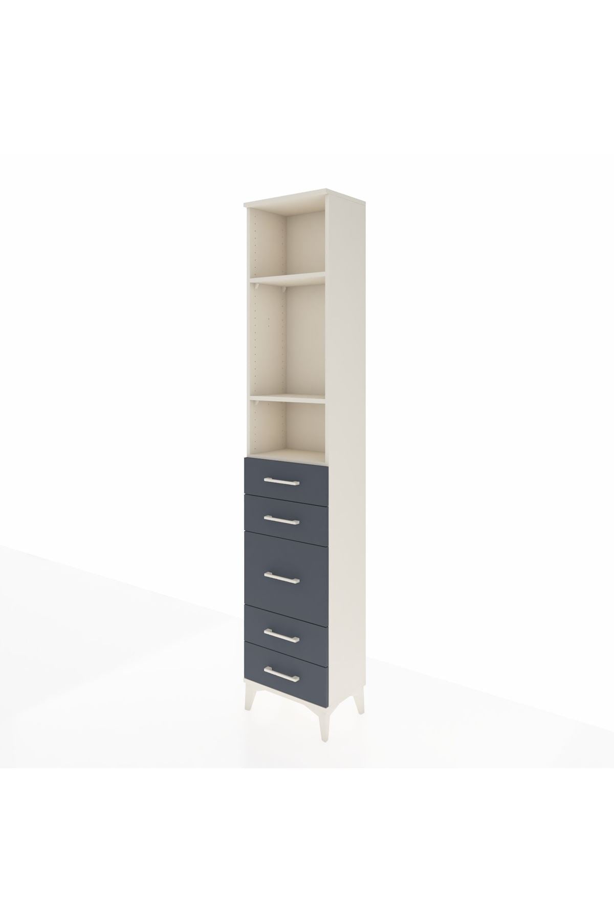 Arges Dolap 3 Raflı 5 Çekmeceli 44x30x221 - S28M114V2A