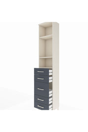 Arges Dolap 3 Raflı 5 Çekmeceli 44x30x221 Aytaşı-Antrasit