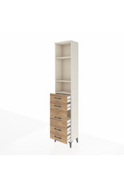 Arges Dolap 3 Raflı 5 Çekmeceli 44x30x221 - S28M114V3A