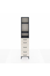 Arges Dolap 3 Raflı 5 Çekmeceli 44x30x221 Antrasit-Aytaşı