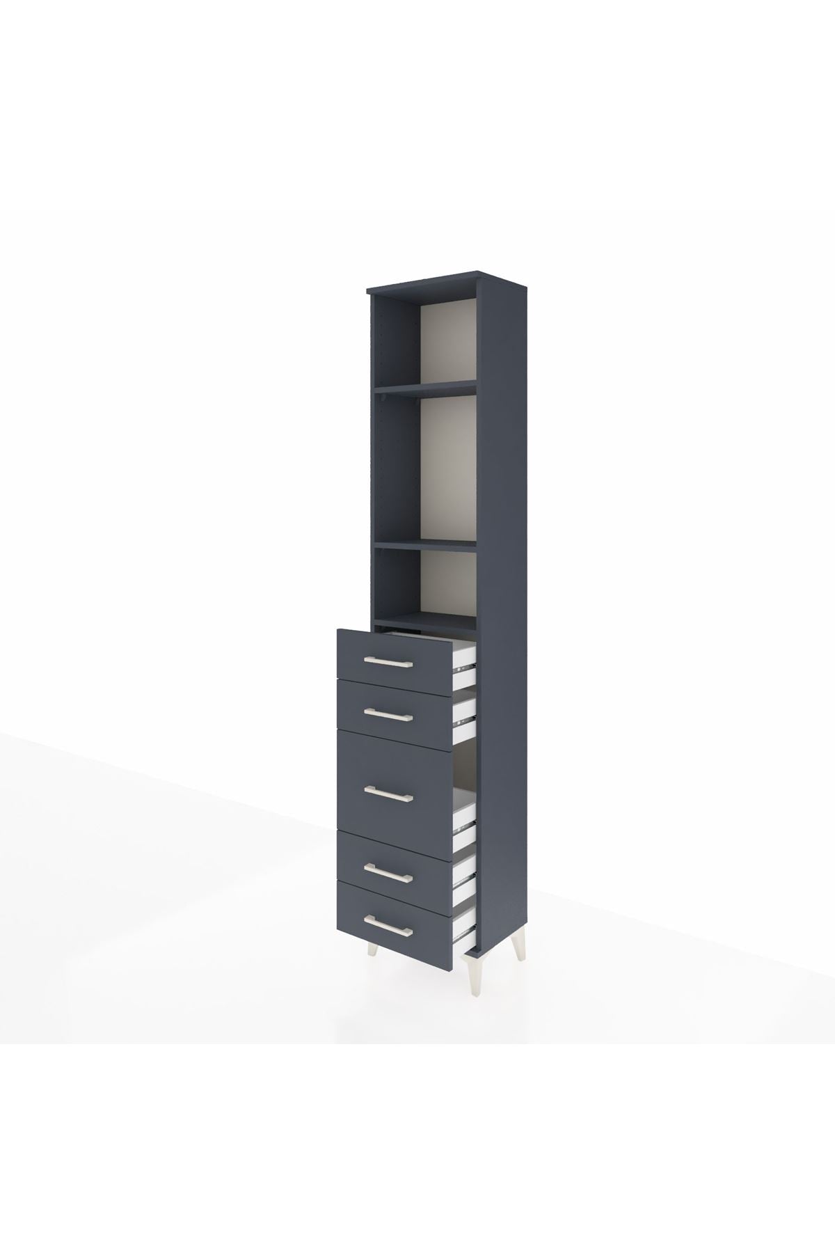 Arges Dolap 3 Raflı 5 Çekmeceli 44x30x221 - S28M114V5A