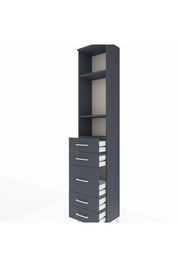 Arges Dolap 3 Raflı 5 Çekmeceli 44x30x221 - S28M114V5A