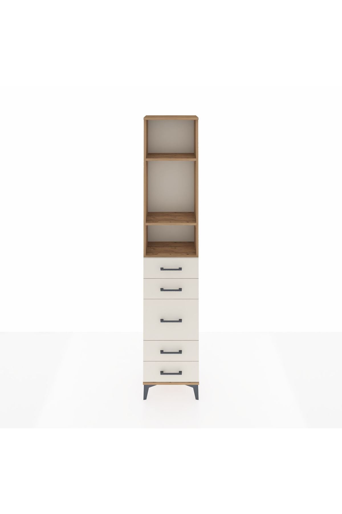 Arges Dolap 3 Raflı 5 Çekmeceli 44x30x221 - S28M114V7A