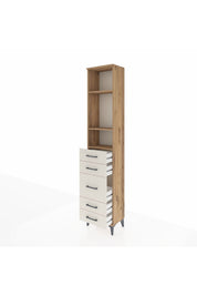 Arges Dolap 3 Raflı 5 Çekmeceli 44x30x221 - S28M114V7A