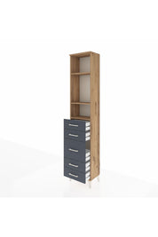 Arges Dolap 3 Raflı 5 Çekmeceli 44x30x221 - S28M114V8A