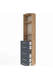 Arges Dolap 3 Raflı 5 Çekmeceli 44x30x221 - S28M114V8A