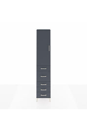 Arges Dolap 2 Raflı 5 Çekmeceli Tek Askılı 44x30x221 Antrasit-Antrasit