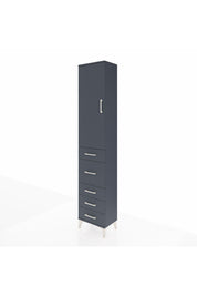 Arges Dolap 2 Raflı 5 Çekmeceli Tek Askılı 44x30x221 Antrasit-Antrasit