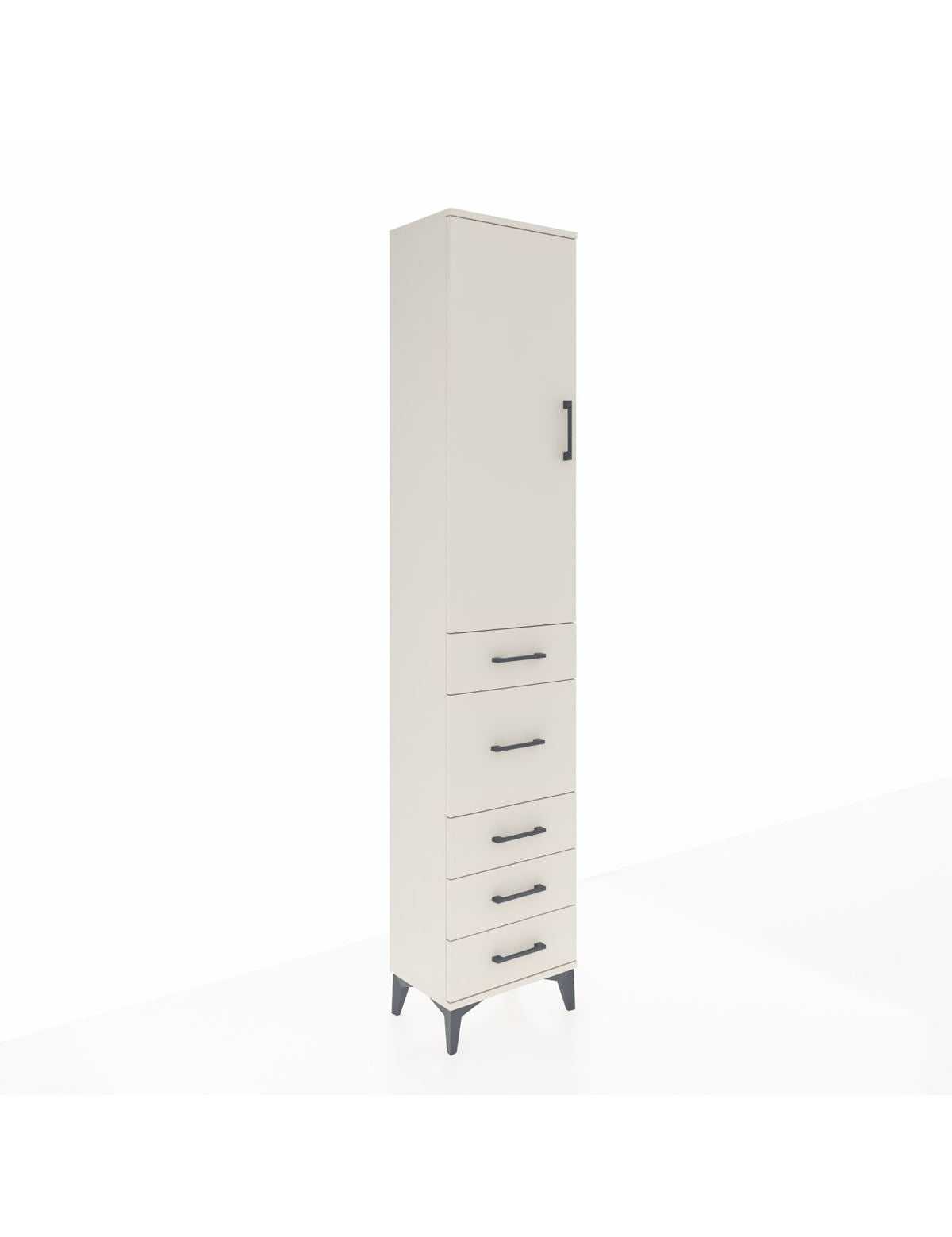 Arges Dolap 3 Raflı 5 Çekmeceli Tek Kapaklı 44x30x221 Aytaşı-Aytaşı