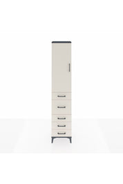 Arges Dolap 3 Raflı 5 Çekmeceli Tek Kapaklı 44x30x221 - S28M116V4A