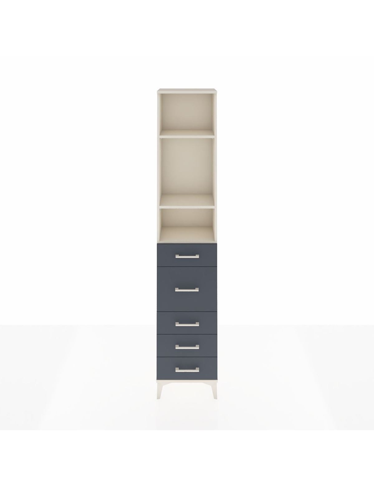 Arges Dolap 3 Raflı 5 Çekmeceli 44x30x221 Aytaşı-Antrasit