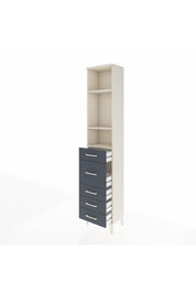 Arges Dolap 3 Raflı 5 Çekmeceli 44x30x221 Aytaşı-Antrasit