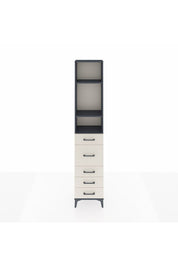 Arges Dolap 3 Raflı 5 Çekmeceli 44x30x221 Antrasit-Aytaşı