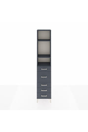 Arges Dolap 3 Raflı 5 Çekmeceli 44x30x221 Antrasit-Antrasit